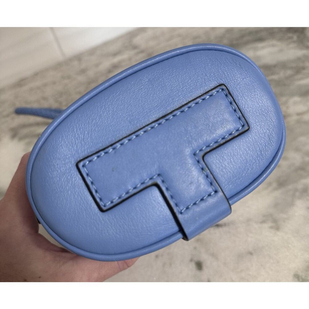 Tory Burch Blue Red Leather Dome Clutch Mini Handbag - Picture 6 of 13